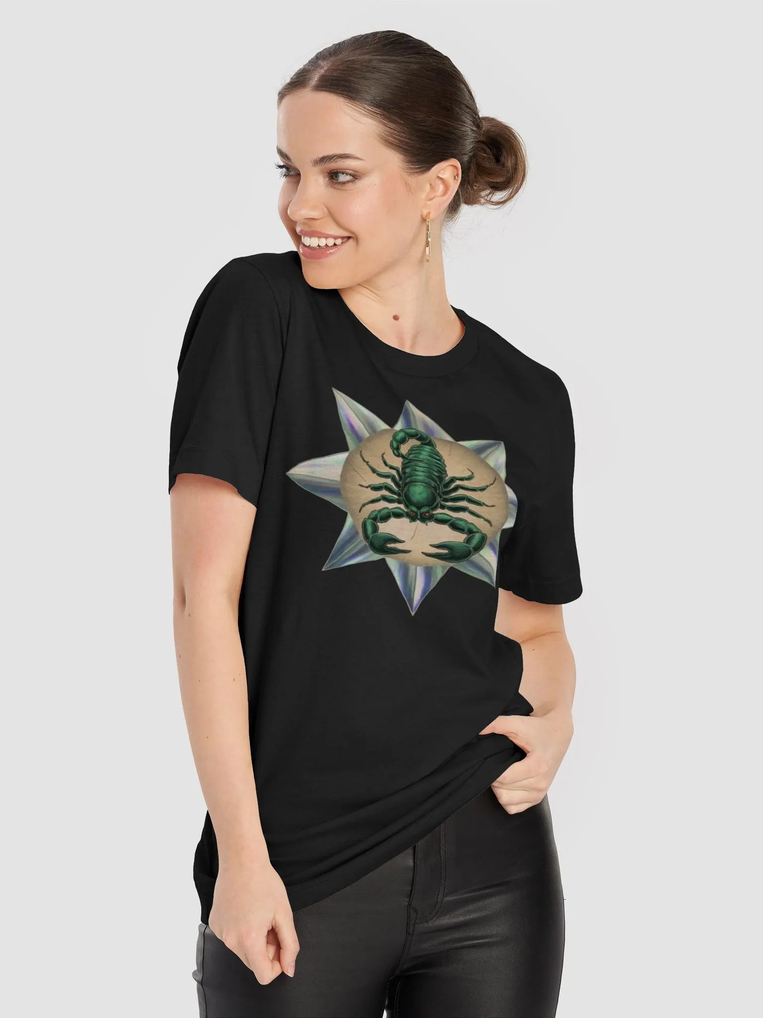 Unisex Scorpio Zodiac T-Shirt - Holographic Scorpion Design product image (1)