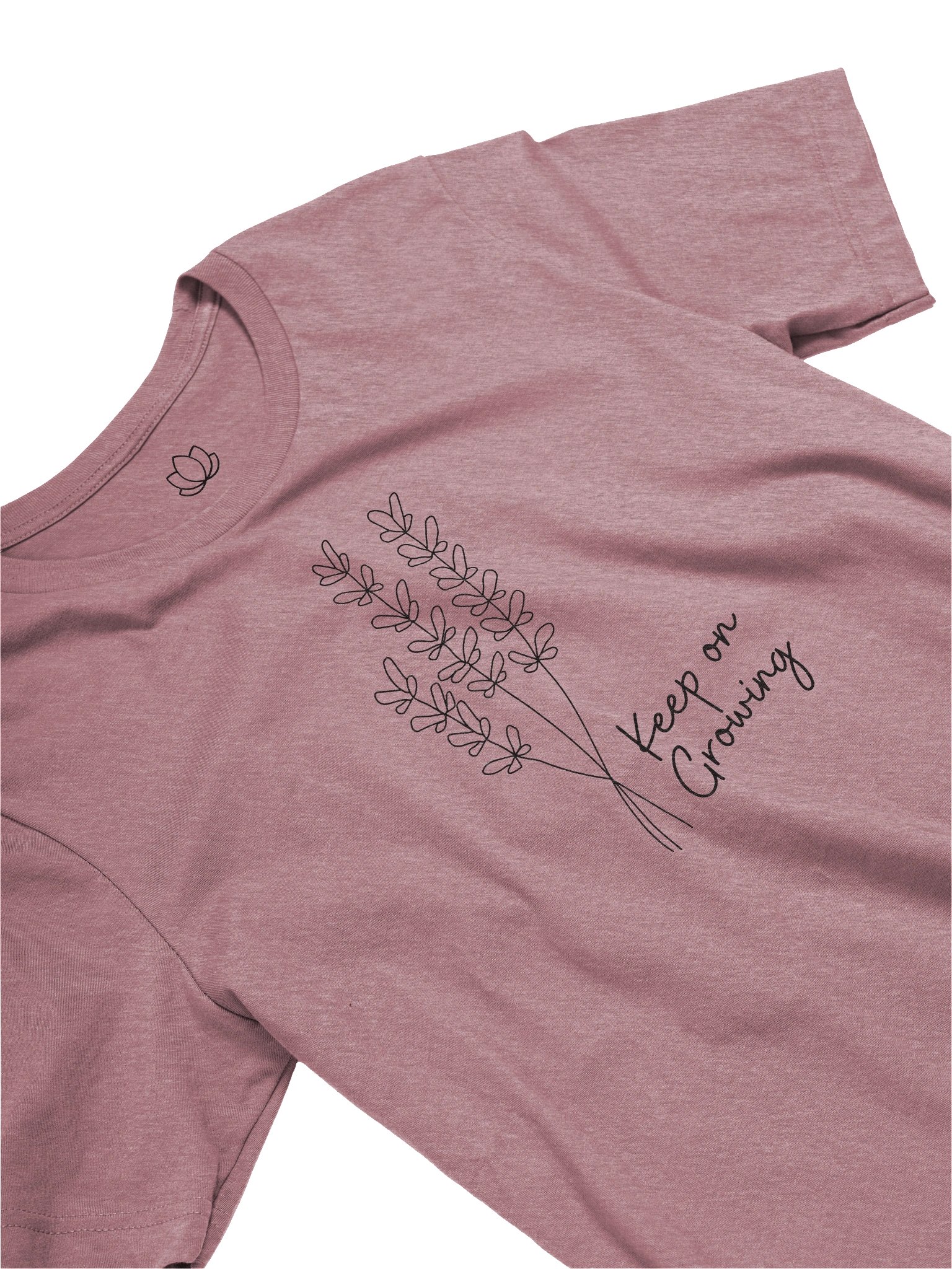 “Keep On Growing” – Lavender Line Art Supersoft Tee product image (7)
