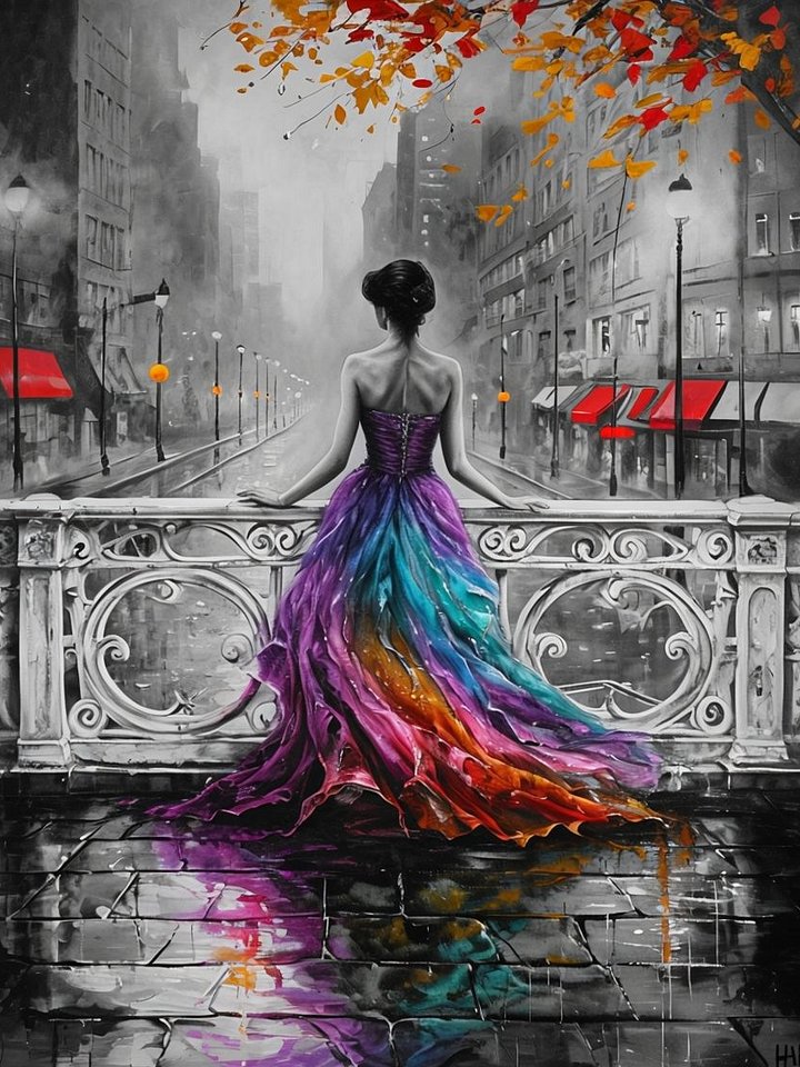 Colorful Cityscape Fantasy Poster product image (1)