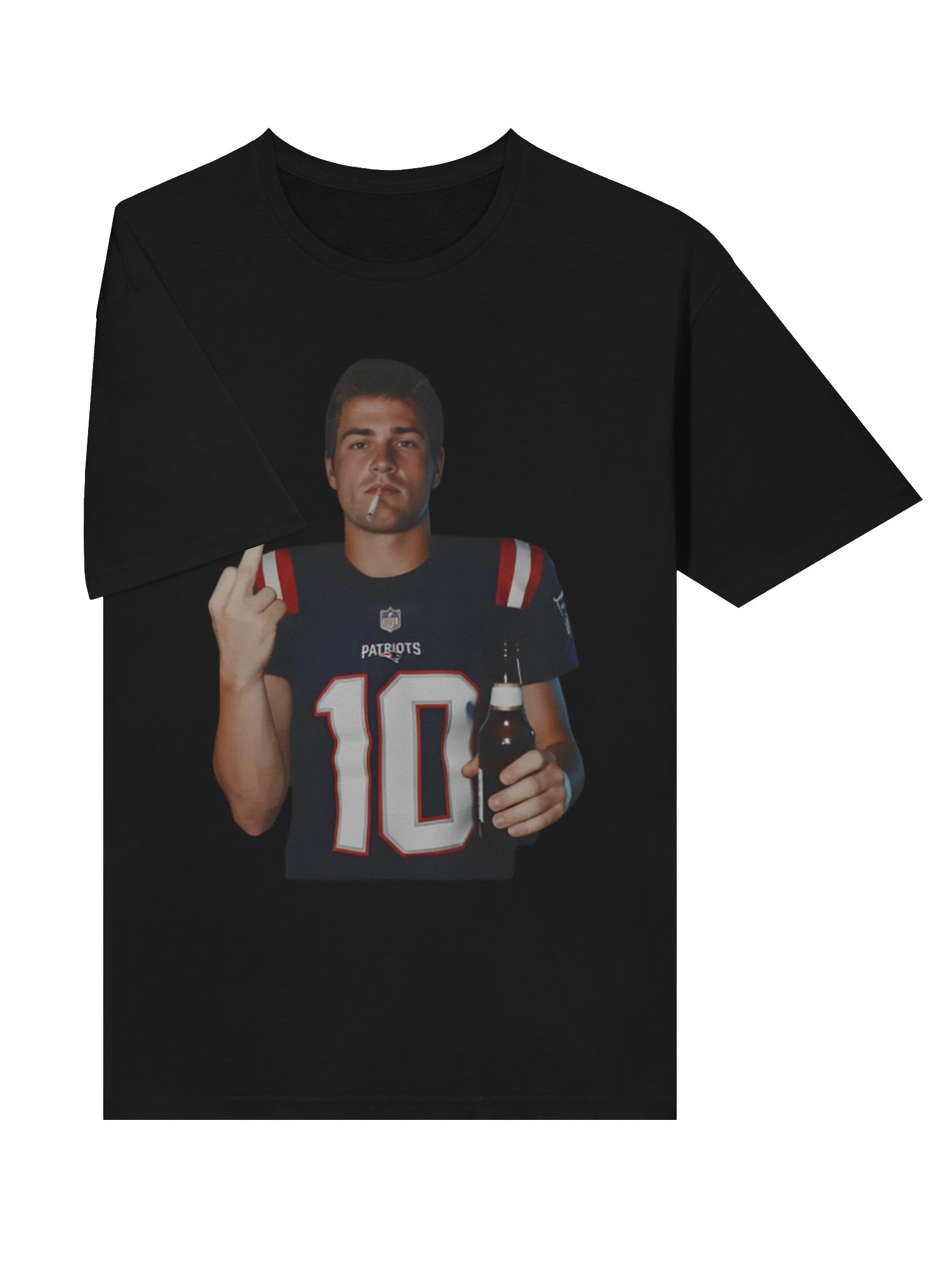 Drake Maye Middle Finger T-Shirt product image (3)