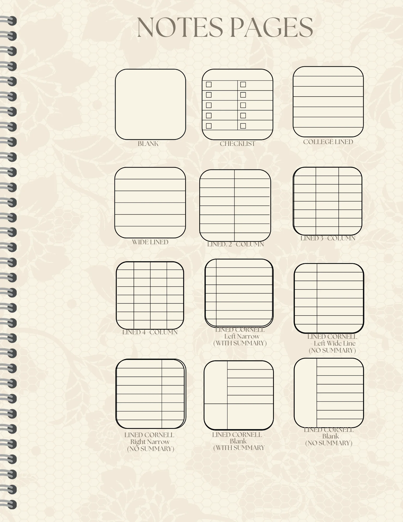 Detailed Undated Planner - Abstract Neutral product image (9)