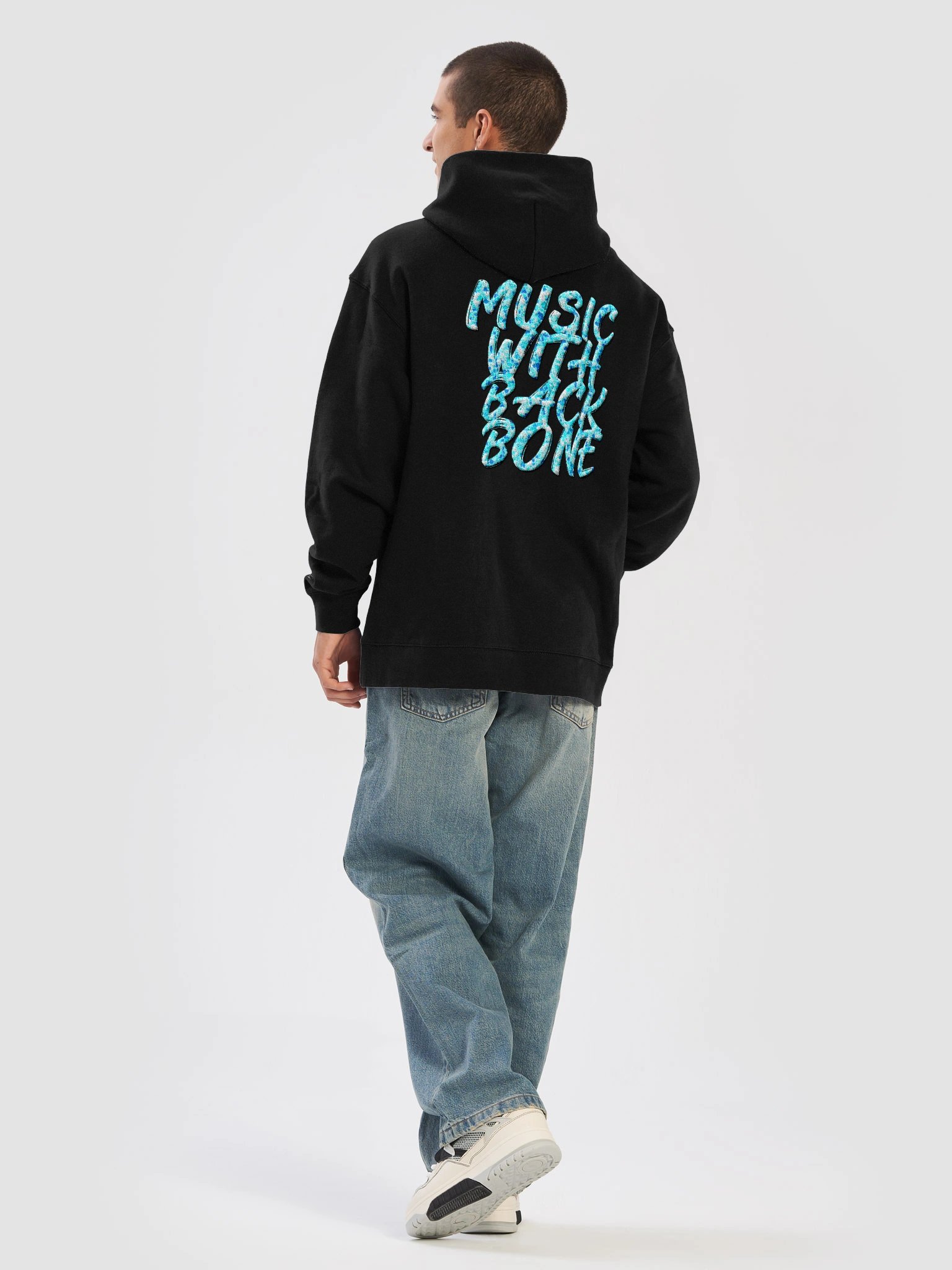 5 YRS SPYNAL x CUSSDEM Embroidered Oversized Hoodie Black product image (6)