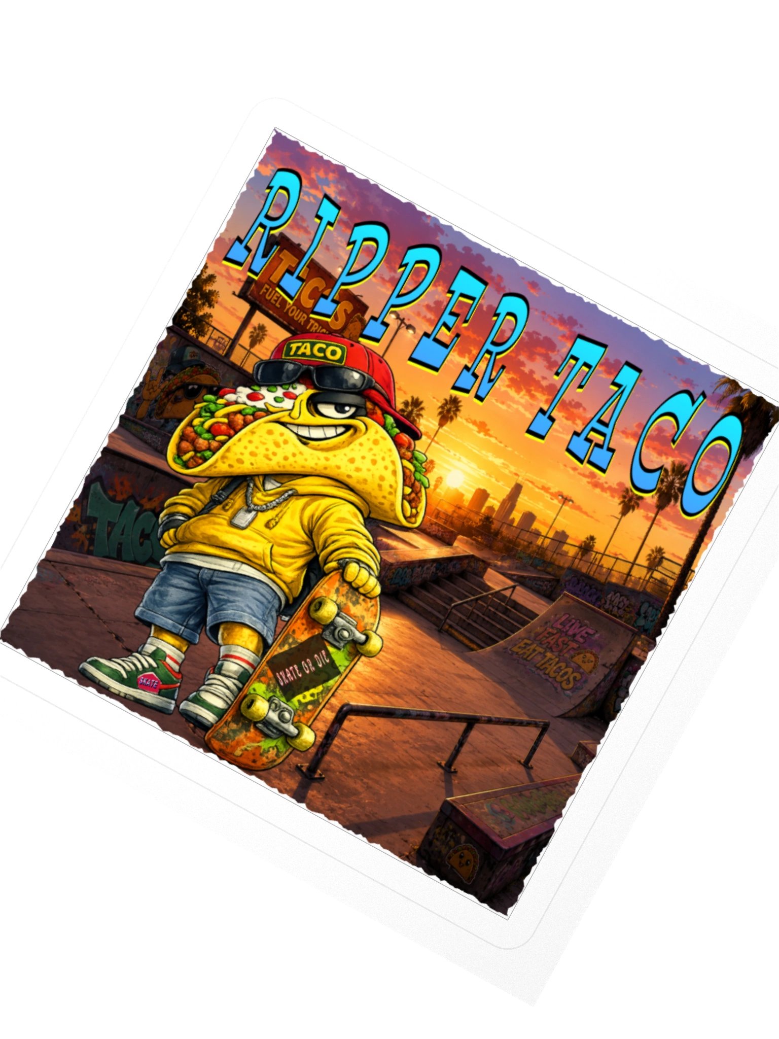 Ripper Taco Skatepark Sticker The Taco Family product image (6)