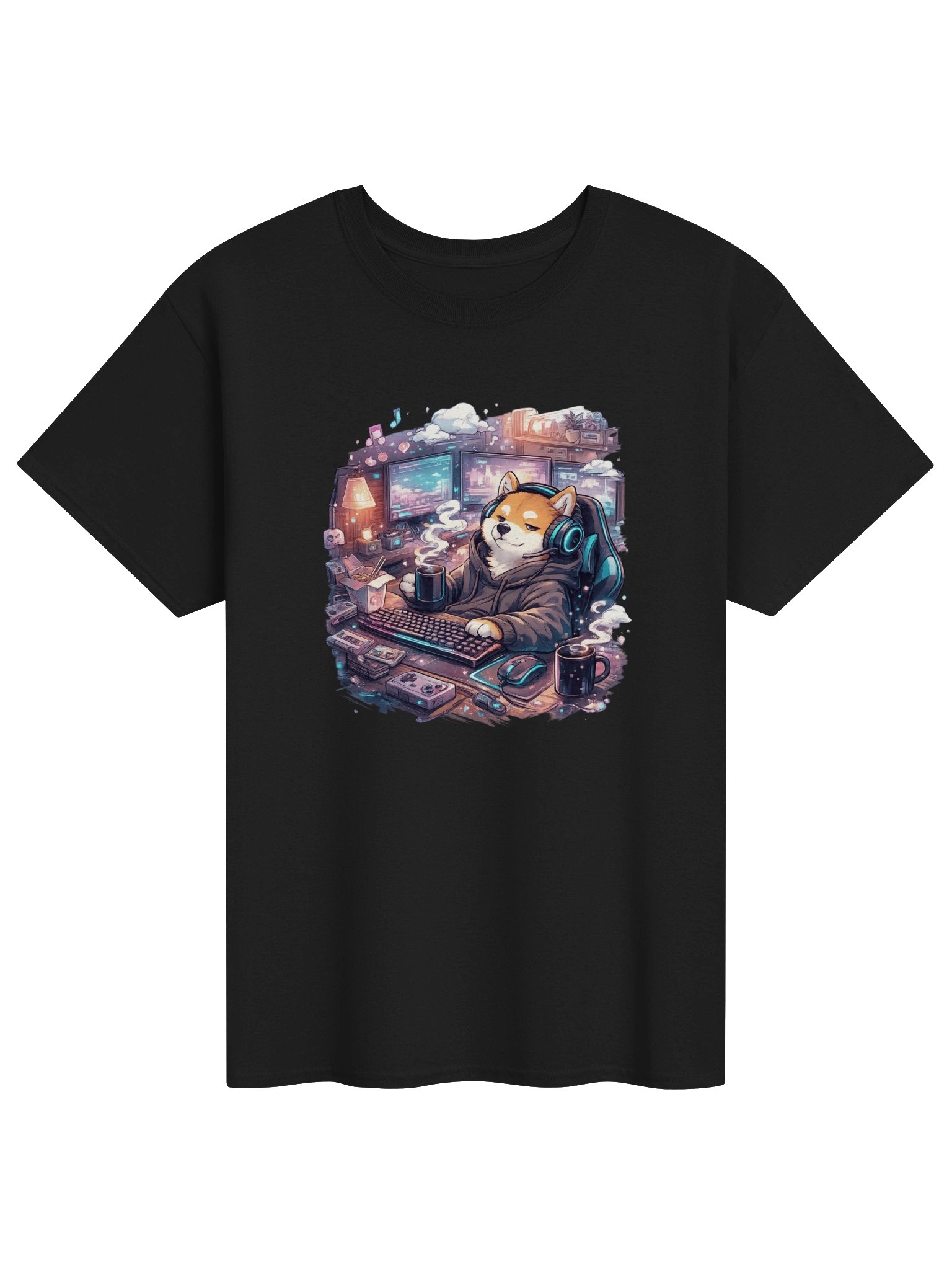Gildan Heavyweight T-Shirt - Gamer's Best Friend: Shiba Inu Edition product image (1)