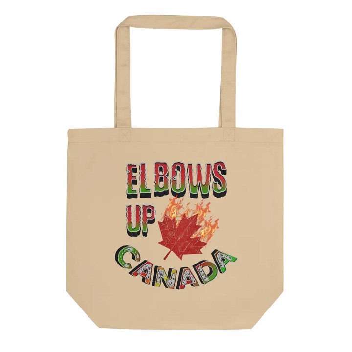 Elbows Up Canada Flaming Maple Leaf Eco Tote product image (1)
