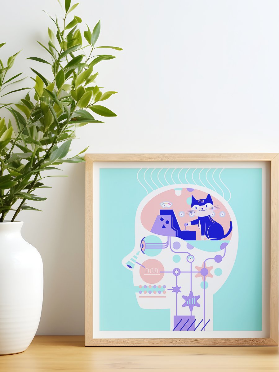 Brain Control Art Print product image (6)