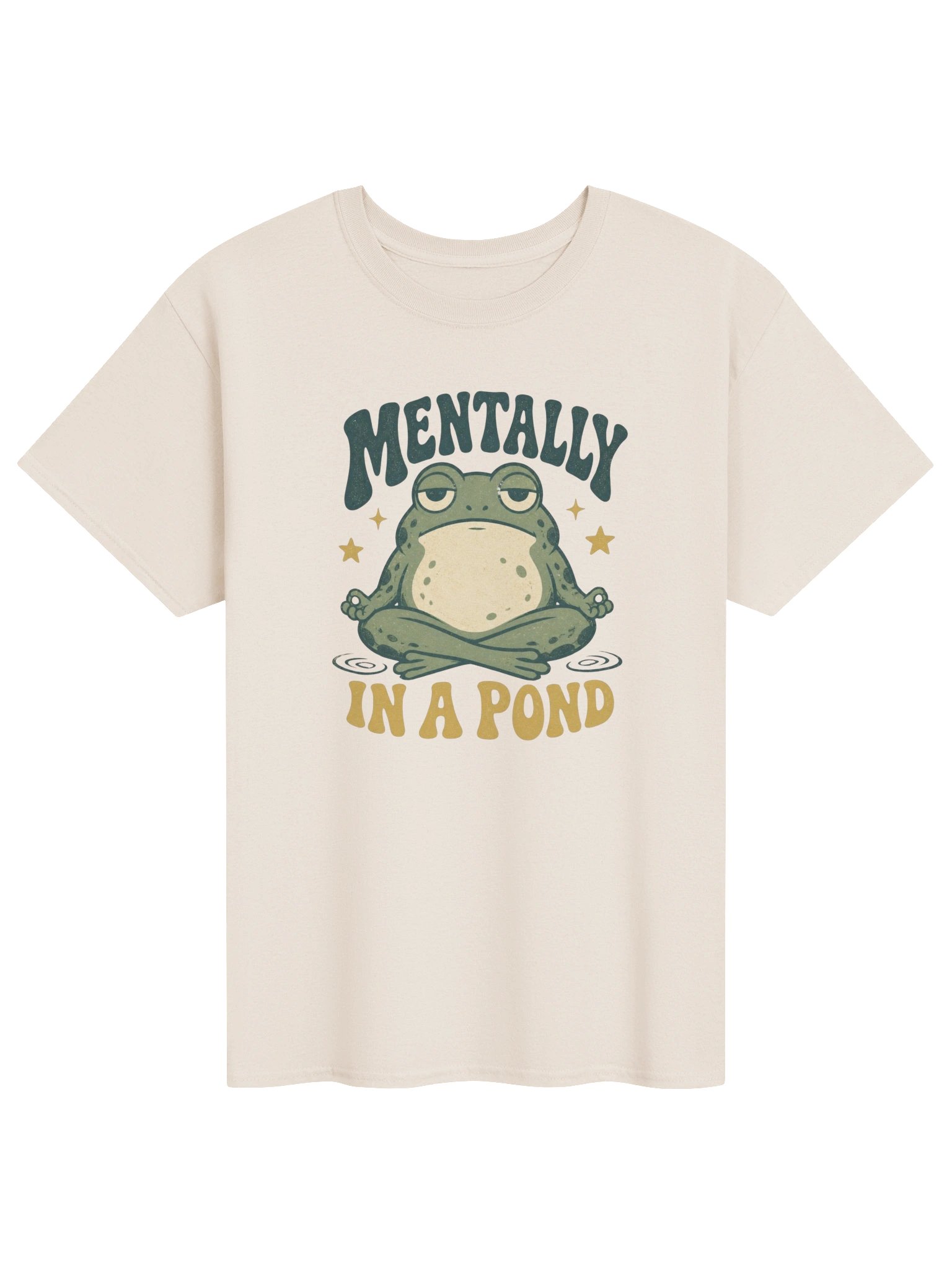 Mentally In A Pond Frog T-Shirt – Funny Vintage Frog Lover Graphic product image (1)
