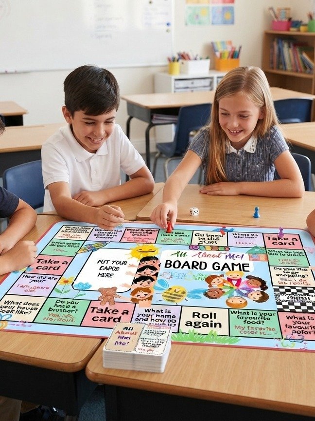 All About Me Board Game Printable Group Work Class Speaking Activity product image (1)