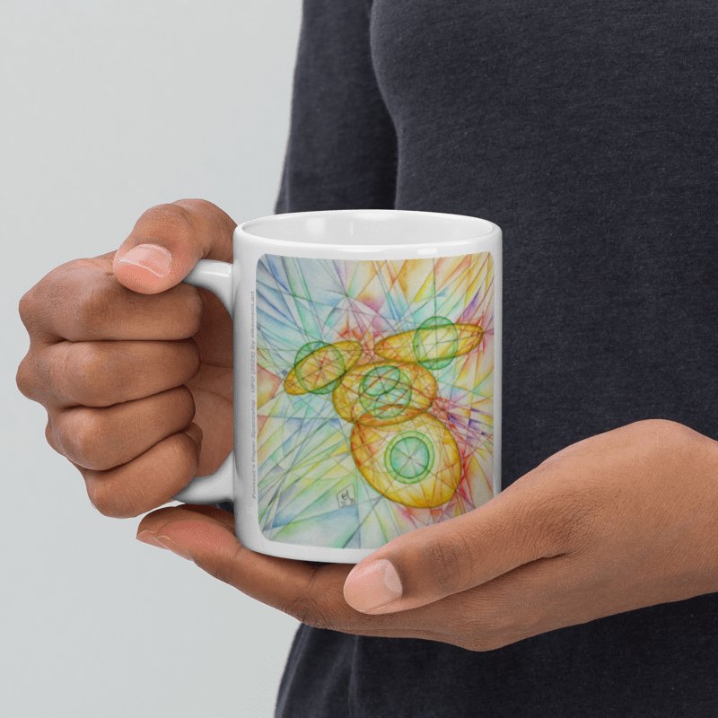 Poinsot's Paper Spaceship 1+2 - Gyroscope Physics Geometric Drawings Mug product image (1)