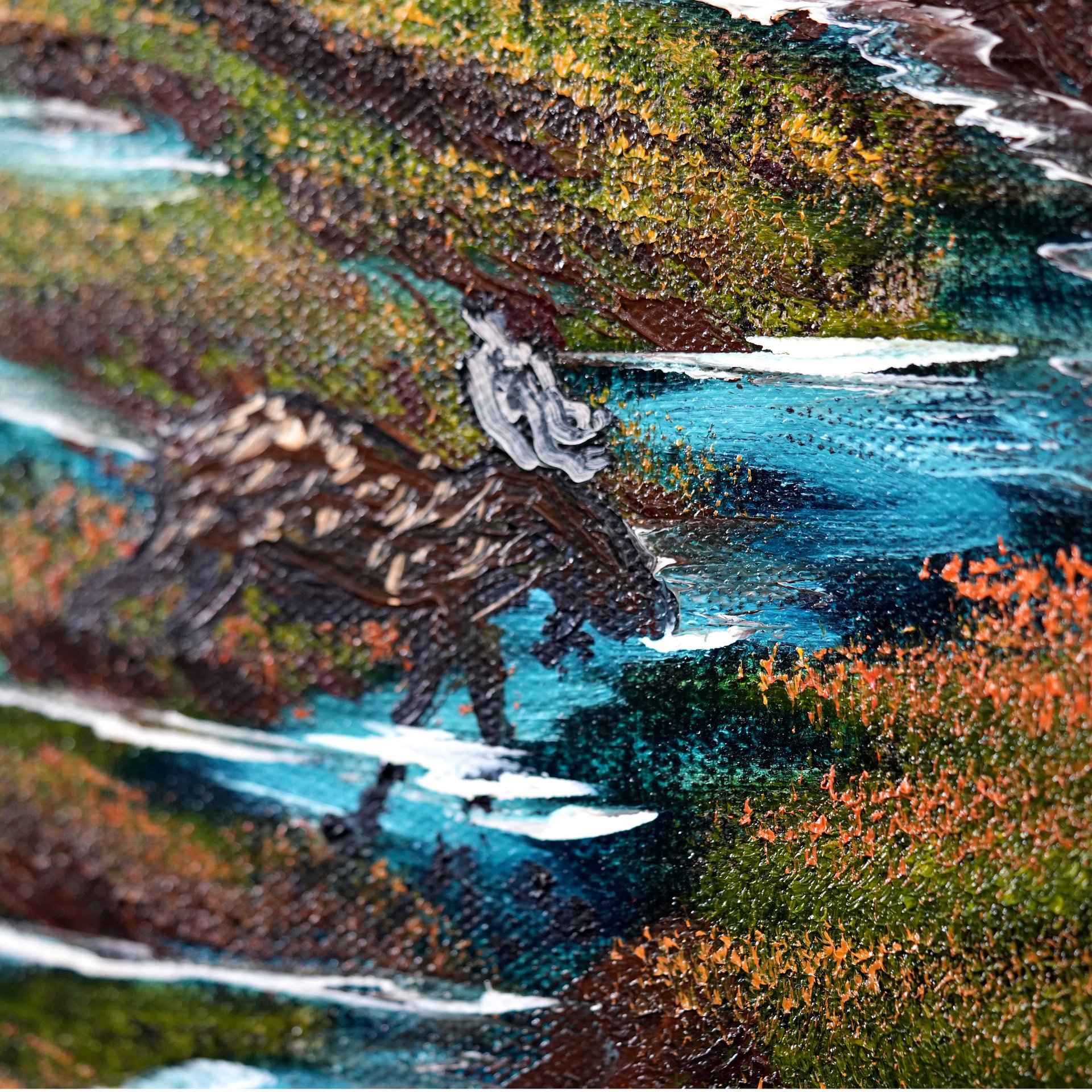 The Journey of the Moose (Original) 18x24 Canvas product image (2)