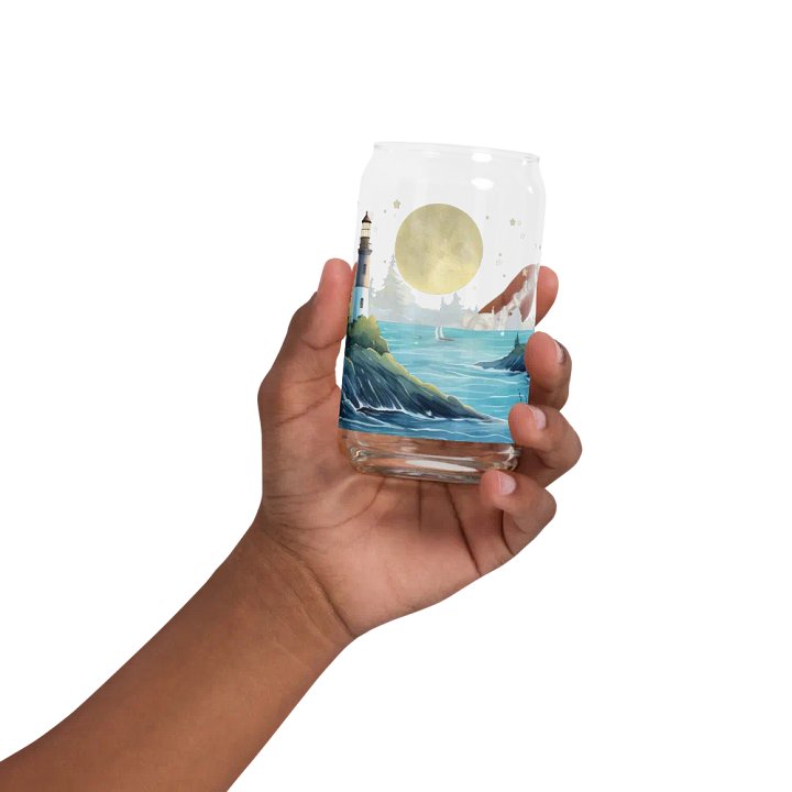 Celestial Mouse Stargazing Bliss Glass Can | 16 oz Magical Night Sky Drinkware product image (2)