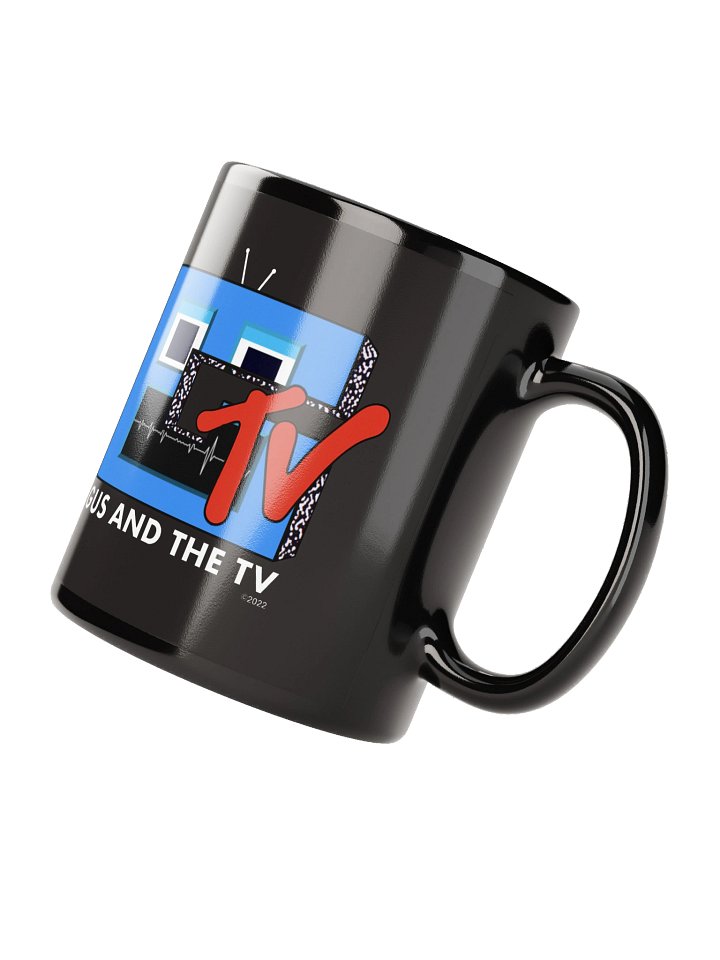 Gus and the TV - Black Mug product image (2)