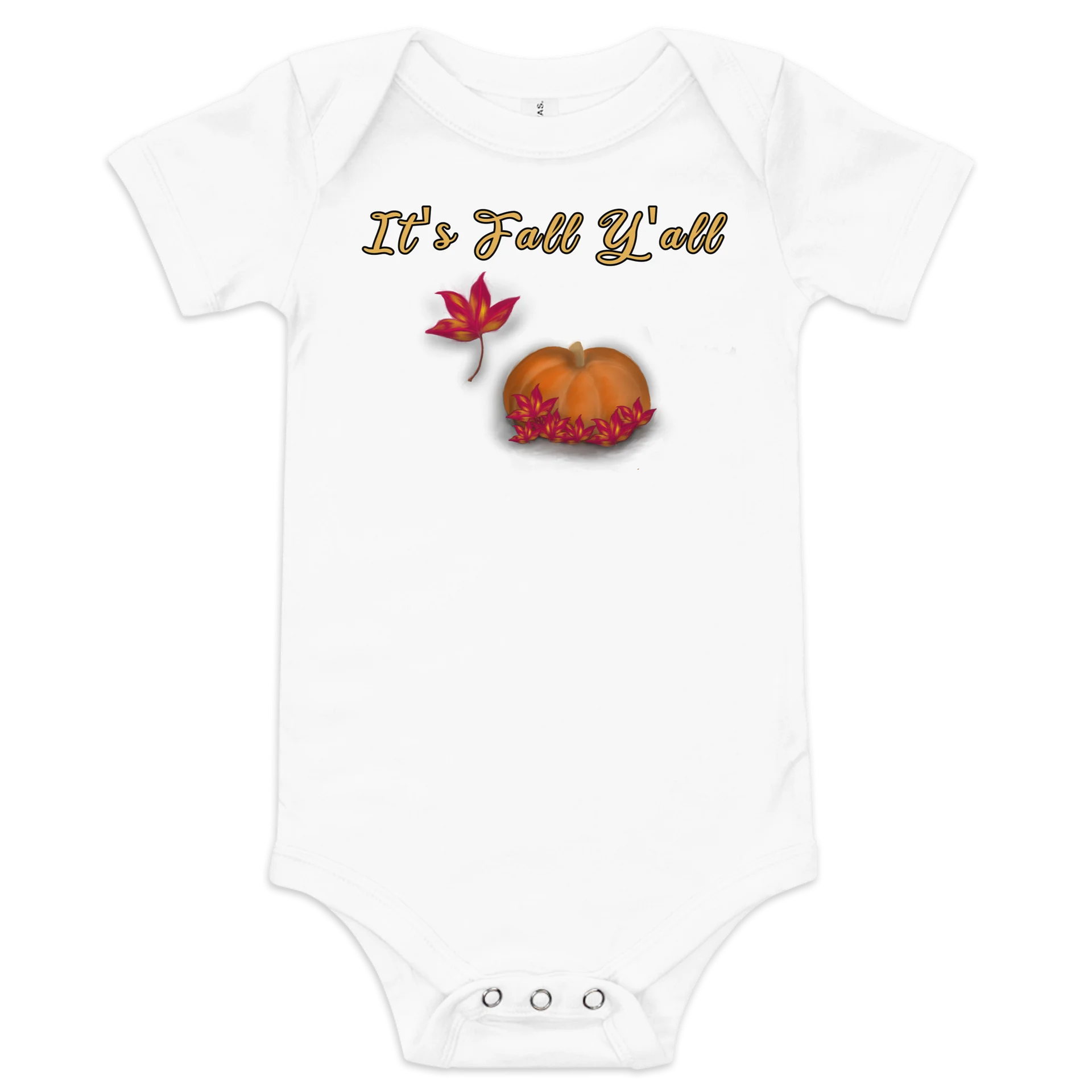 "It's Fall Y'all", Baby Short Sleeve One Piece - Bella+Canvas product image (1)