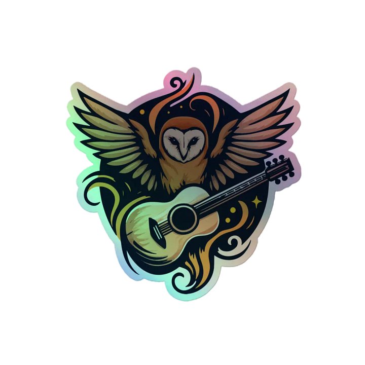Holographic Owl In Flight Sticker product image (2)