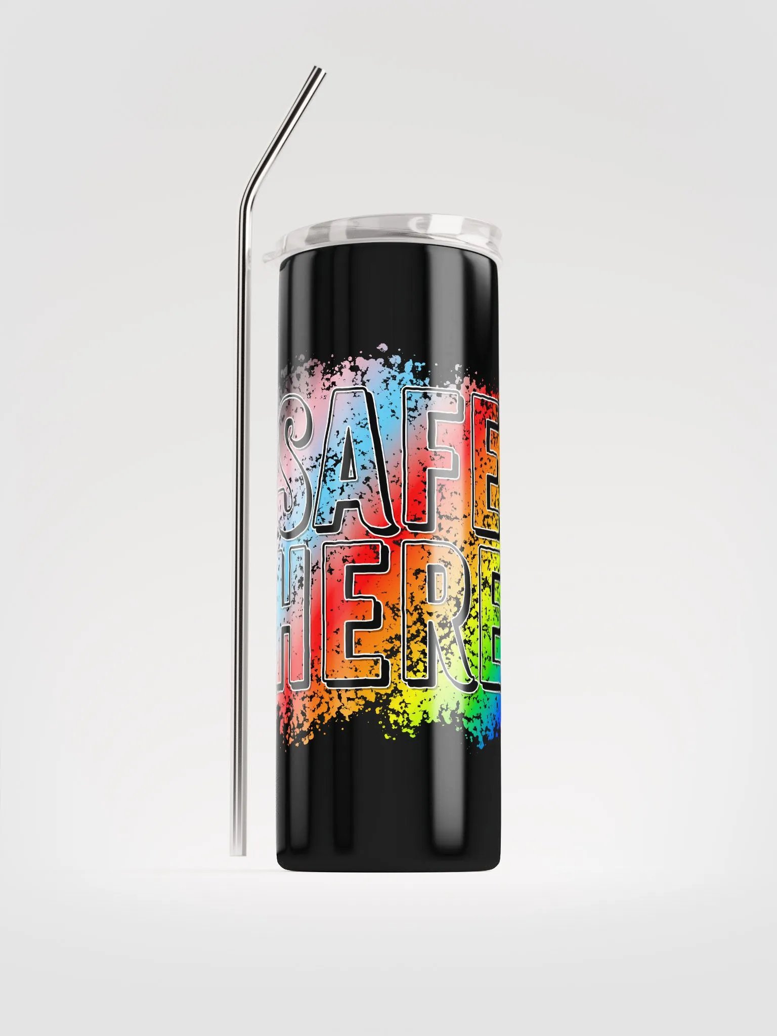 Safe Here Water Bottle With Straw product image (1)