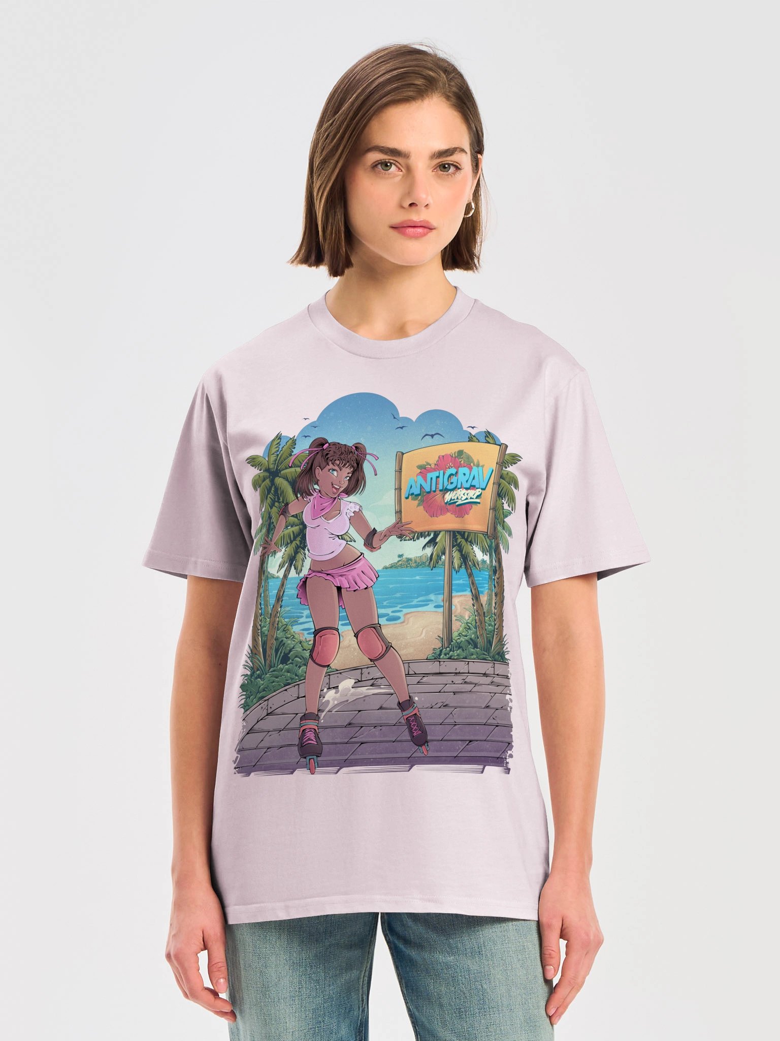 Palm Coast Relaxed Fit T-Shirt | Retro Beach Skater Streetwear Tee product image (2)