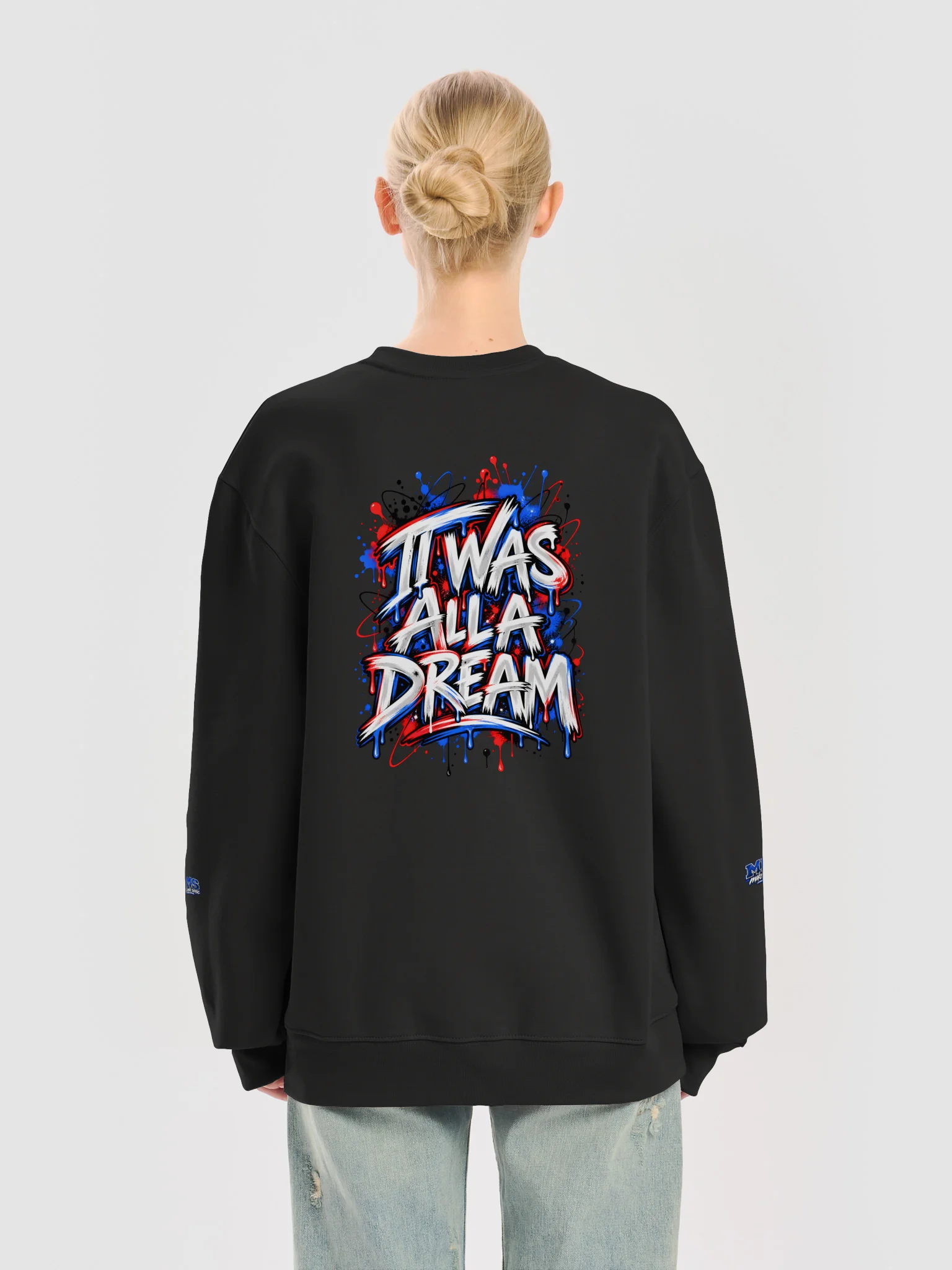 Crowned Doves Graphic Oversized Sweatshirt product image (20)