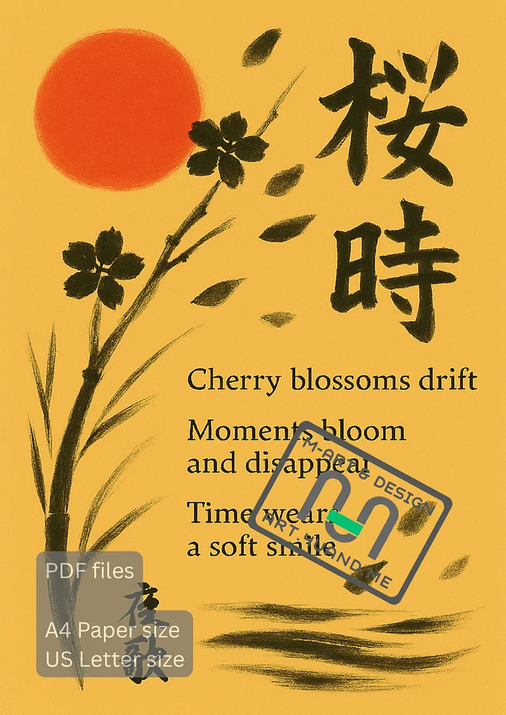 Free Calligraphy Training Sketches & Haiku Art – Sakura Practice Sheets for Creative Mindfulness product image (2)