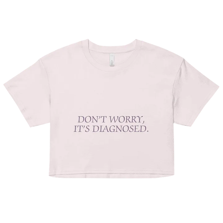 DW, IT'S DIAGNOSED (#8D778F) printed cotton crop top product image (19)