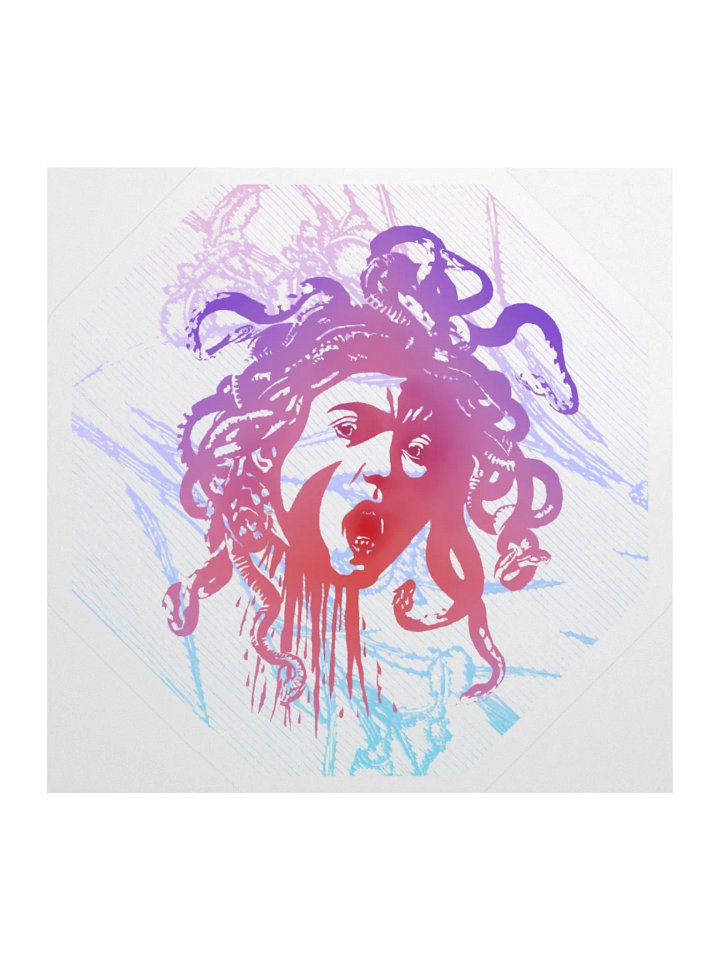 Sticker - Medusa on Purple Irises (transparent background) product image (1)