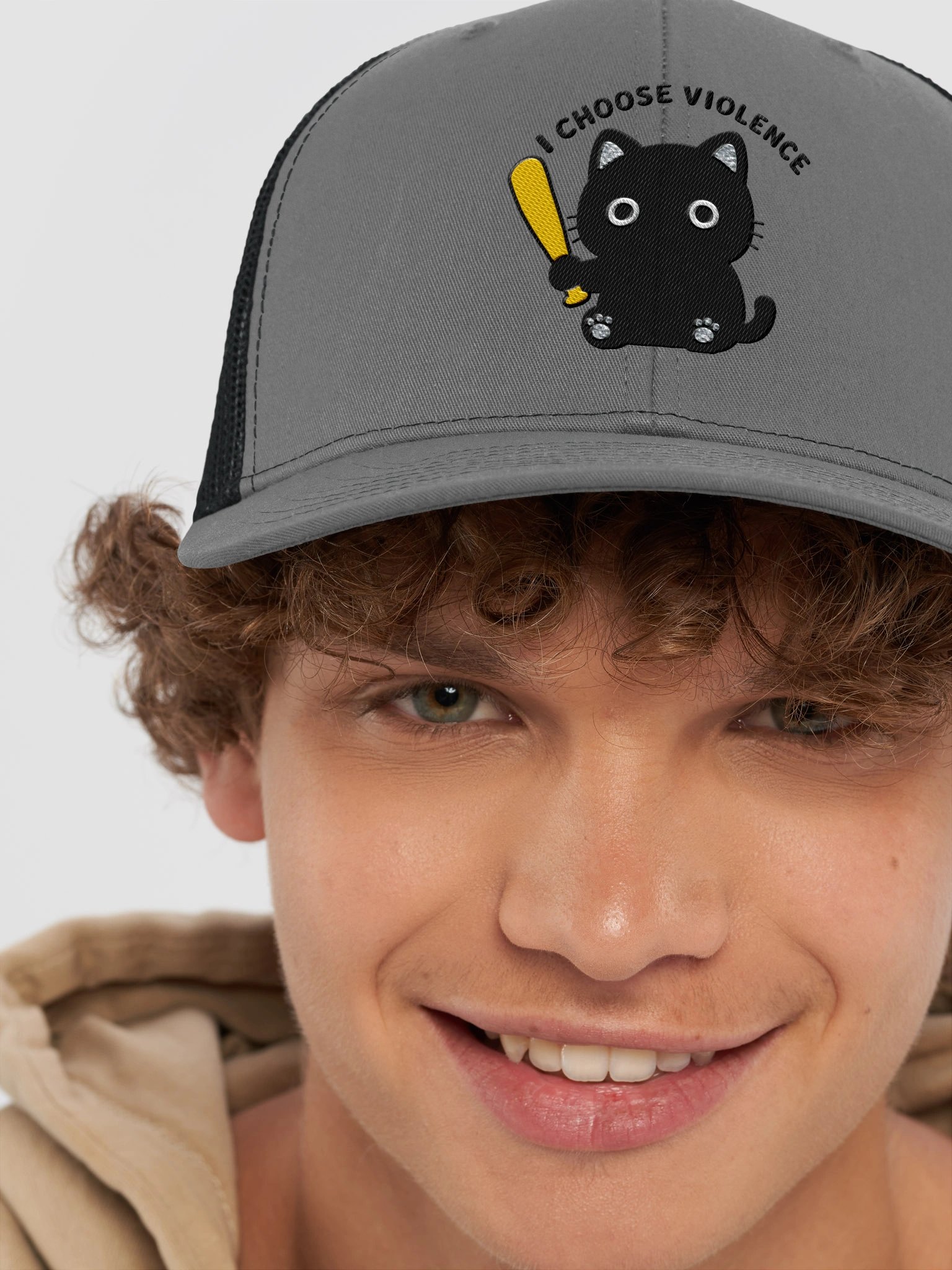 Wild Mugs Black Cat Trucker Hat product image (8)