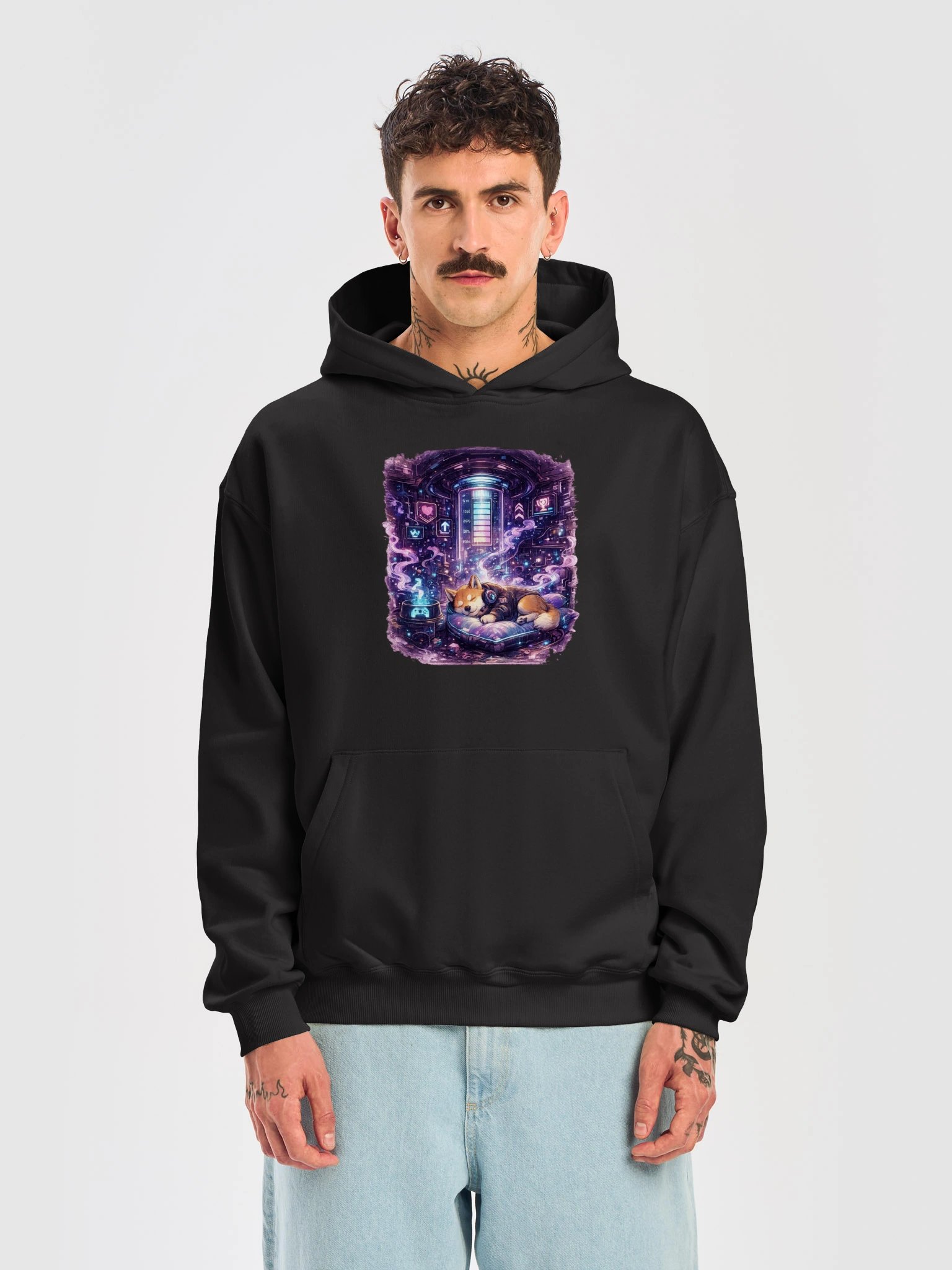 AS Colour French Terry Hoodie - Recharge Mode: Shiba Inu product image (17)