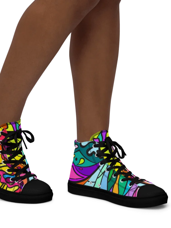 Vibrant Wave Women's High Tops - Wave at Sunset product image (11)