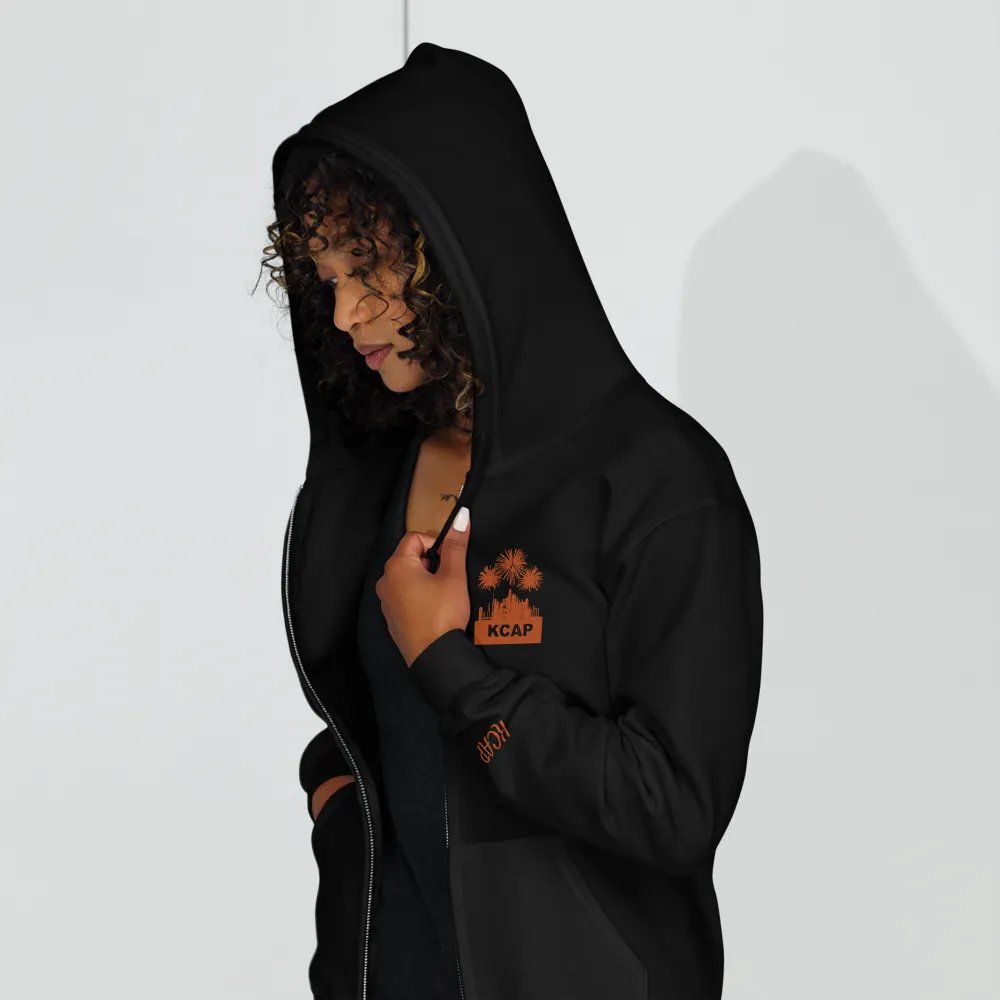 Zip Up Hoodie - Orange Logo product image (8)