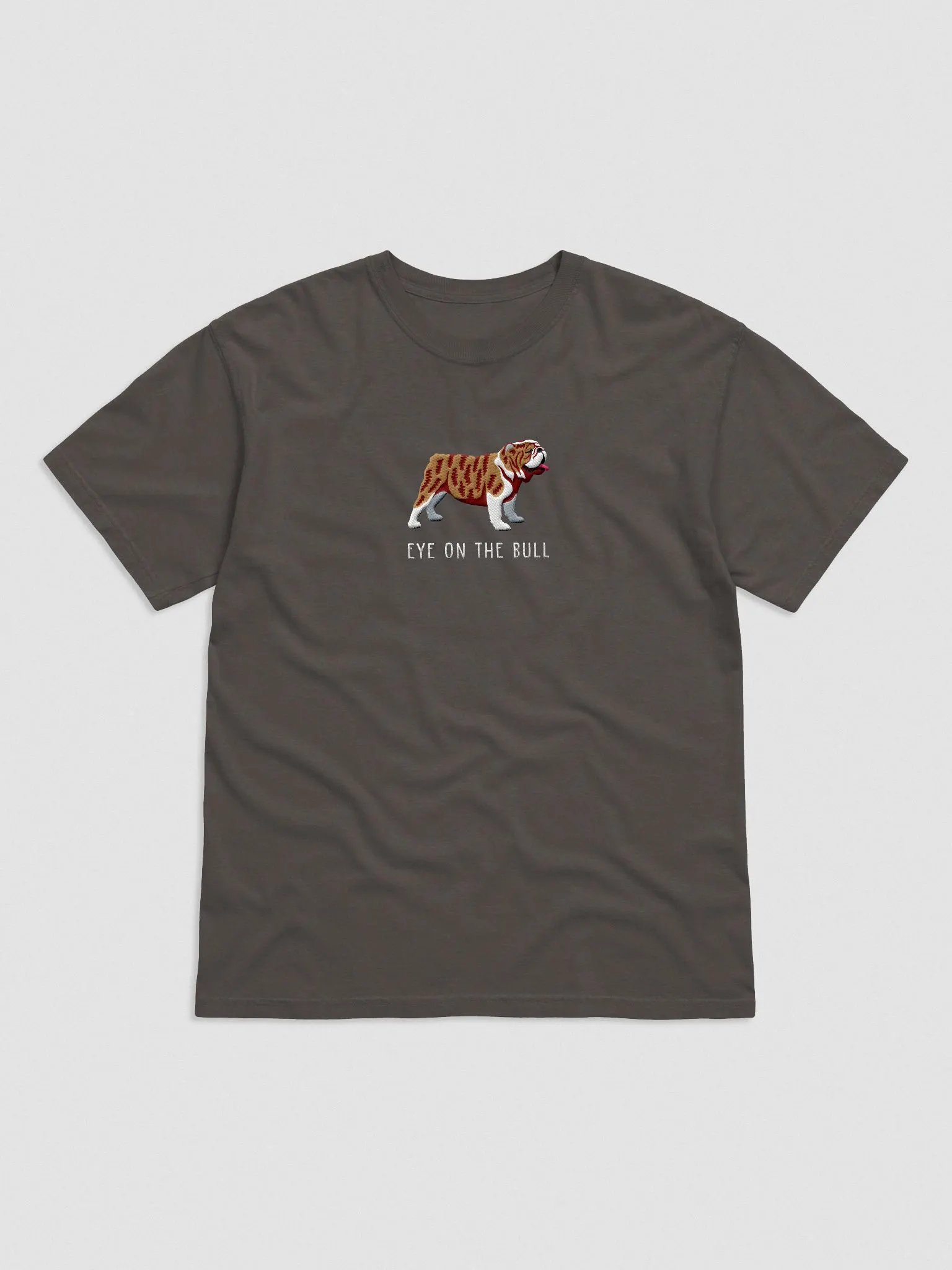 Eye on the Bull T-Shirt(Embroidered) of an English Bulldog(Brindle) product image (4)