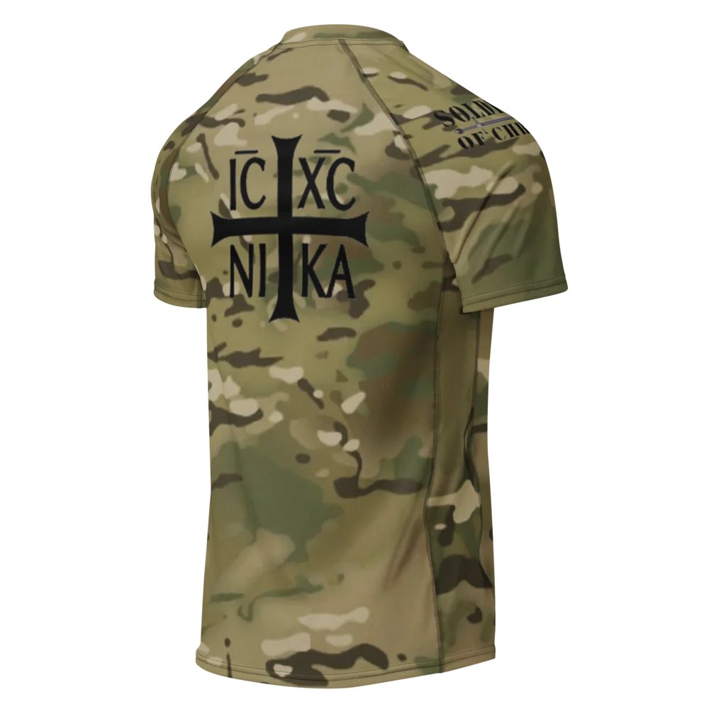Faithful Camo: Men's Short Sleeve Rash Guard - Multicam product image (2)