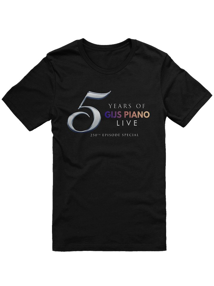Gijs Piano LIVE 5th Anniversary Bella+Canvas T-Shirt product image (2)