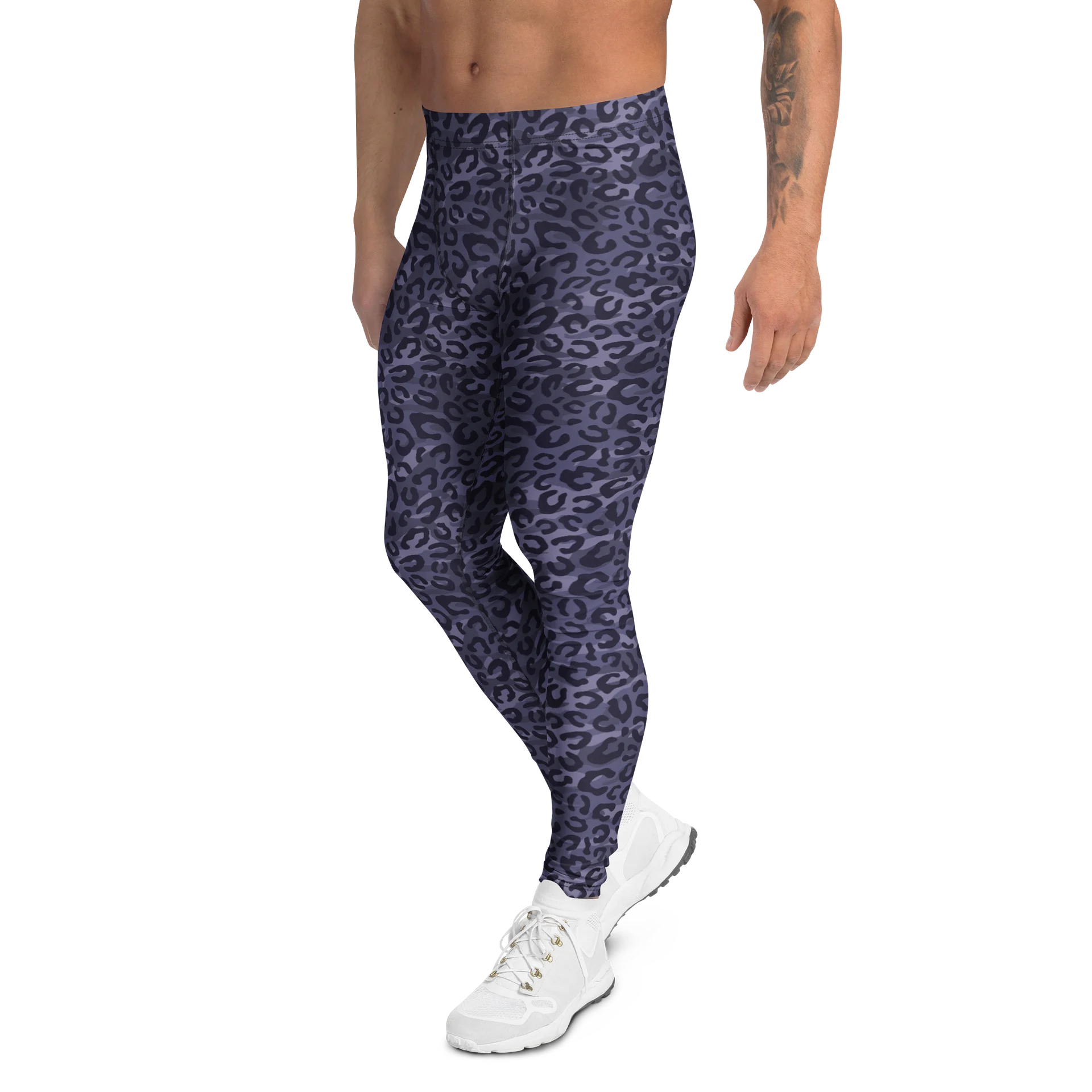 Camouflage Men's Leggings with Bold Black Animal Print product image (4)