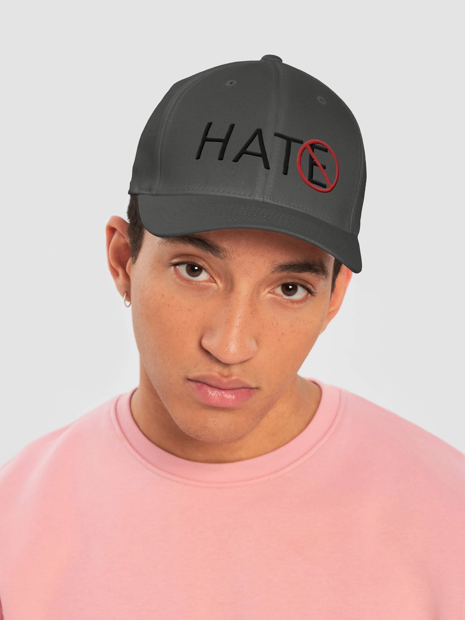 No Hate Flexfit Cap - Black Lettering product image (5)