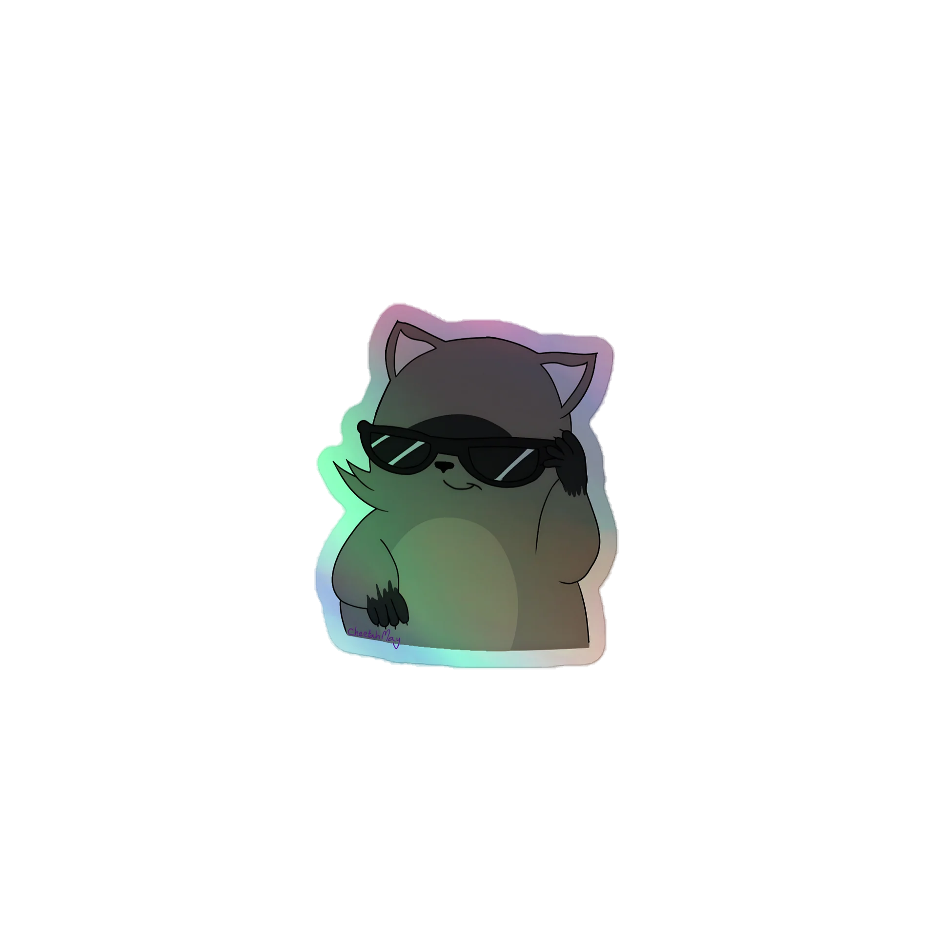 Cool RespawnRaccoon Holographic Sticker product image (1)