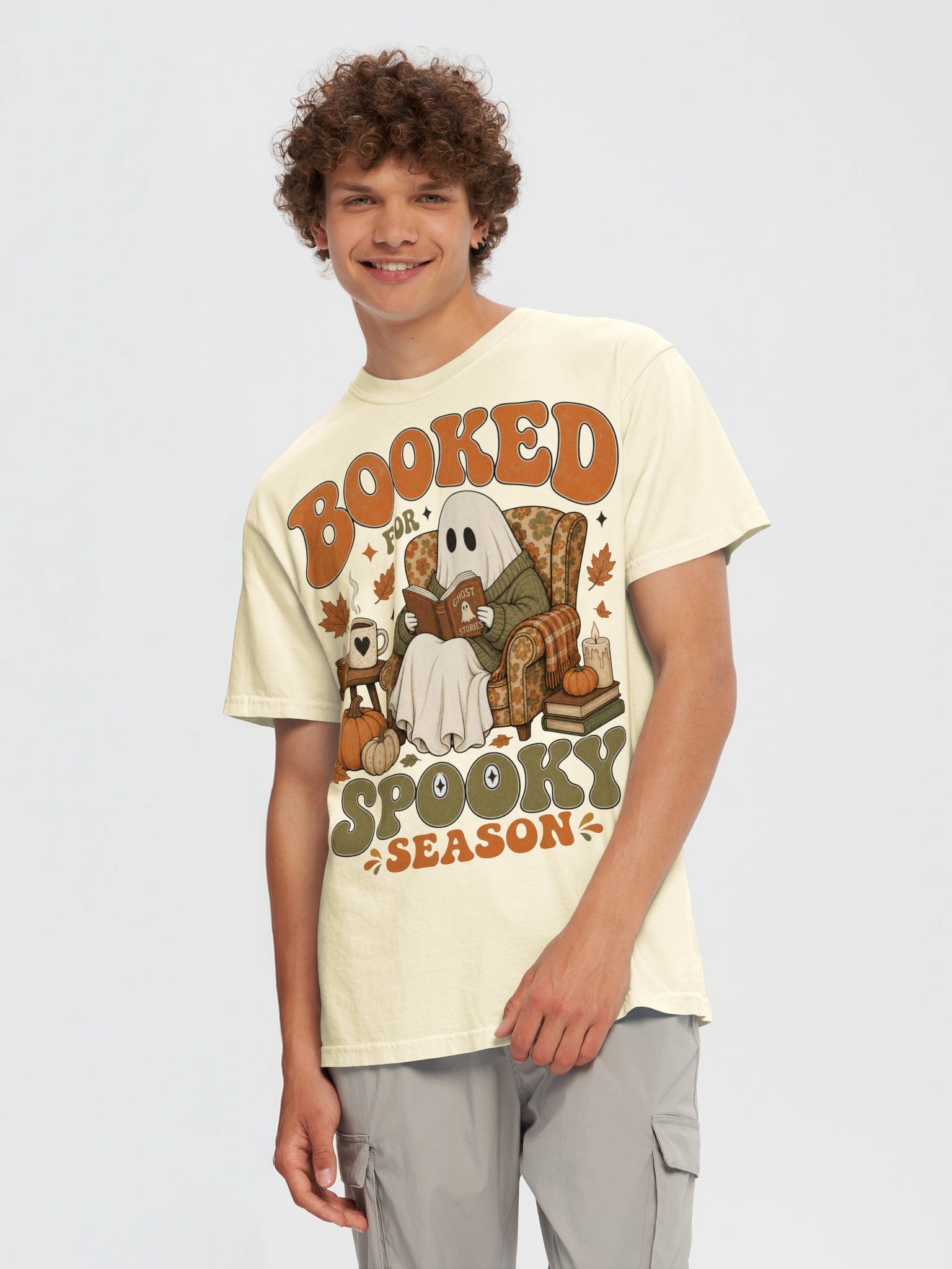 Booked for Spooky Season Ghost Tee product image (41)