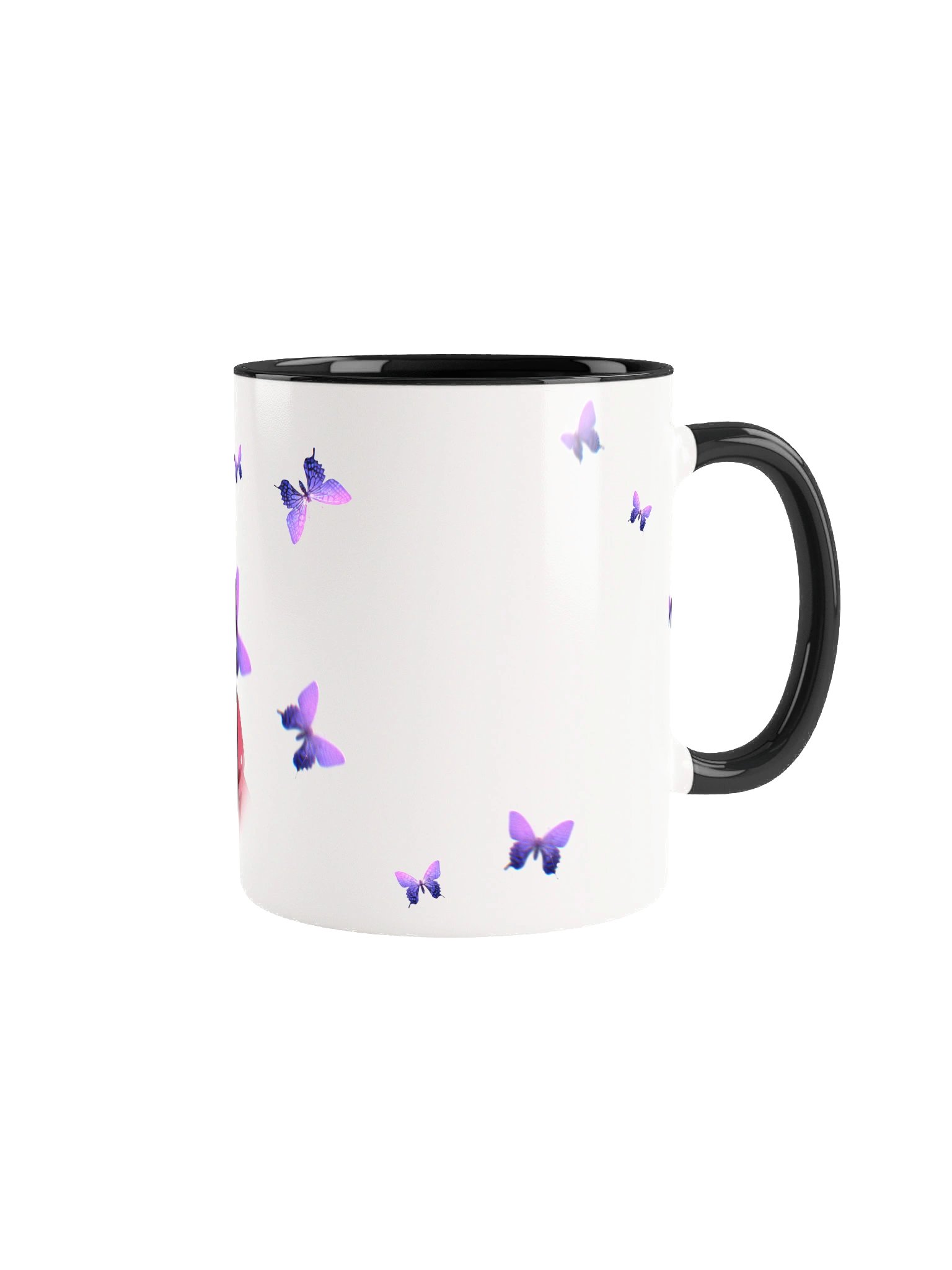 Moon Mermaid Butterfly Dream Mug (Colored Inside, Right Handed) product image (4)