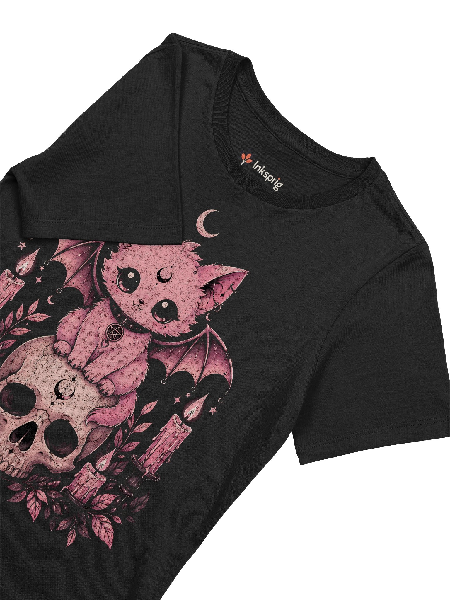 Moonlit Bat Cat Gothic Tee product image (14)