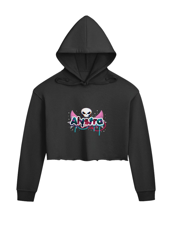 Alystra Glitch Logo Crop Top Hoodie product image (1)