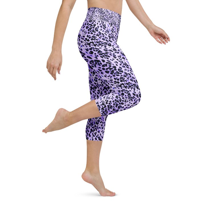 Purple Leopard Skin Capri Leggings product image (1)