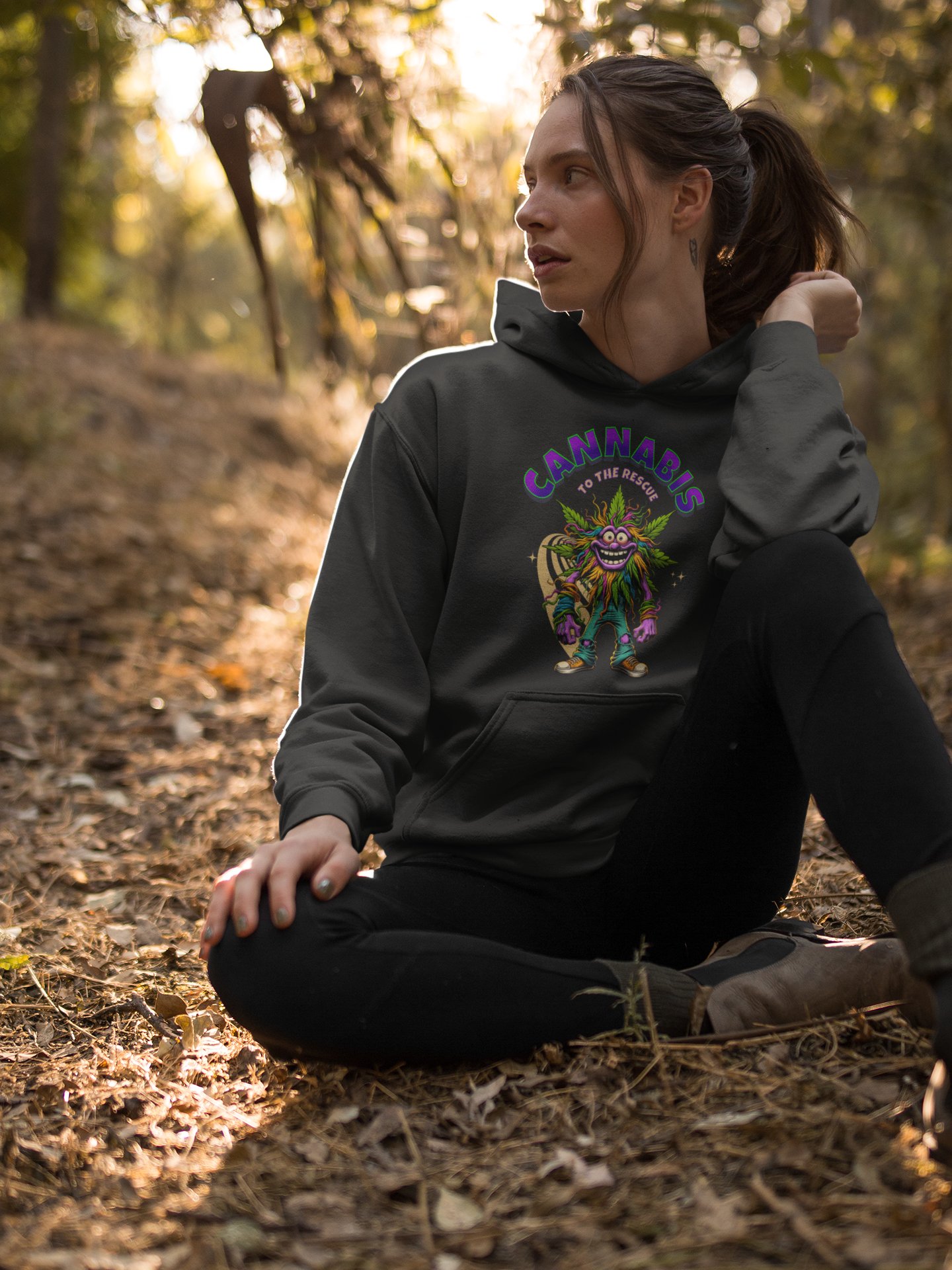 Cannabis to the Rescue | Premium Unisex Hoodie | Funny Weed Pullover for Chill Vibes product image (2)