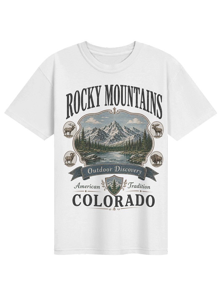 Rocky Mountains Vintage Graphic Tee, Colorado Mountain Shirt, Comfort Colors Outdoor T-Shirt, Retro Nature Graphic Tee, Unisex product image (24)