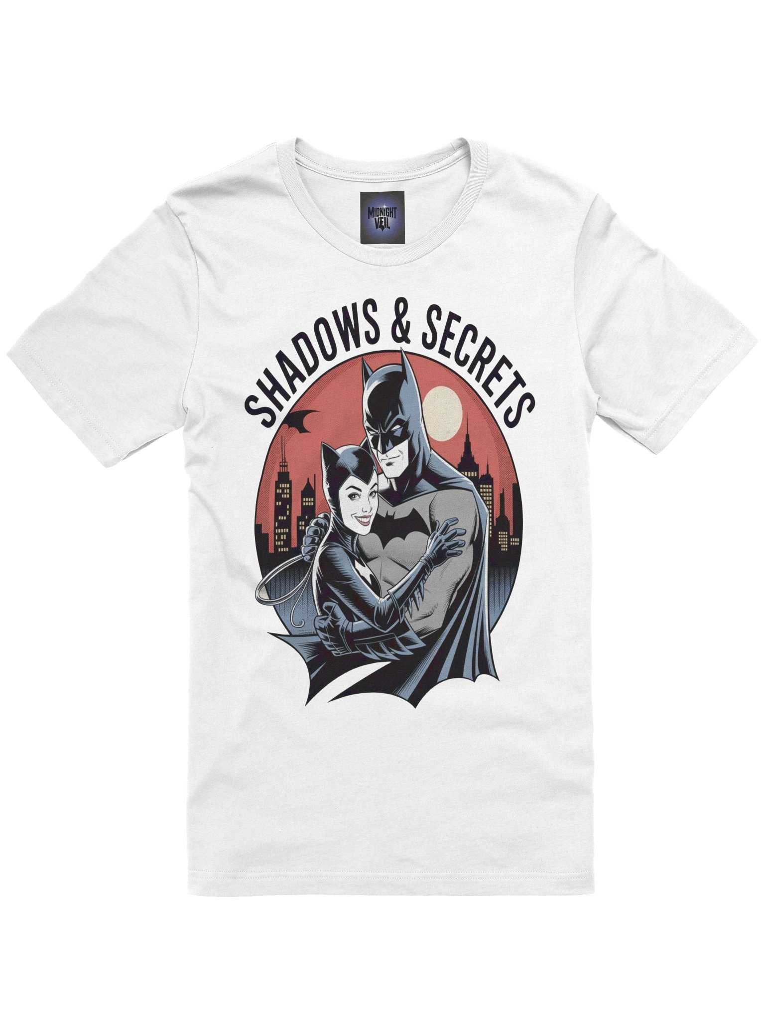 Shadows & Secrets: Batman & Catwoman Midnight Embrace T-Shirt product image (3)
