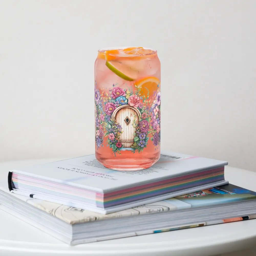 Floral Fairy Doorway Glass Can Sipper product image (4)