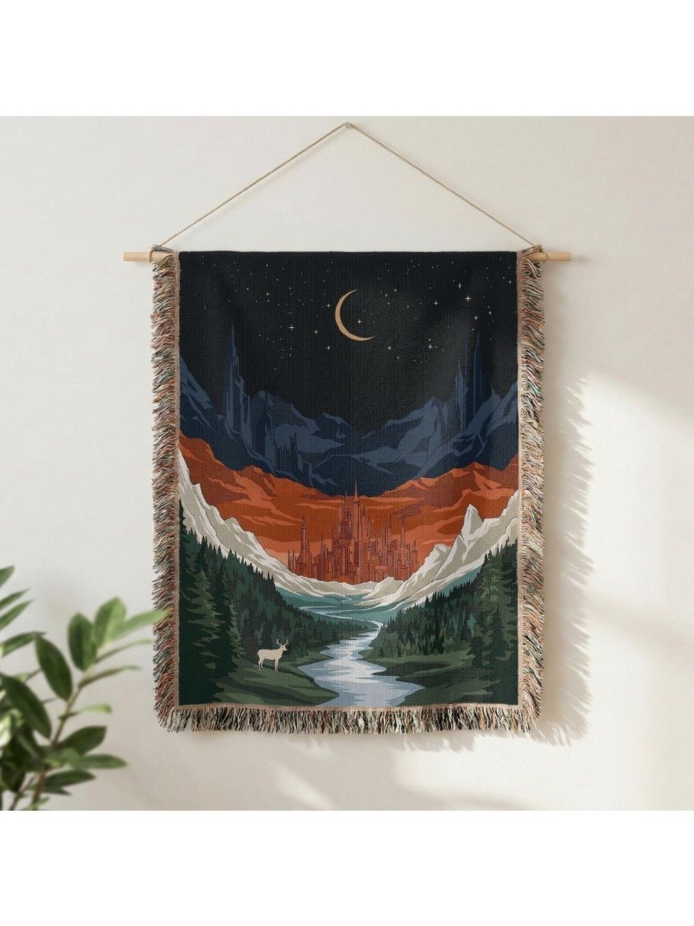 Mystical Mountain Kingdom Woven Fringe Throw product image (7)