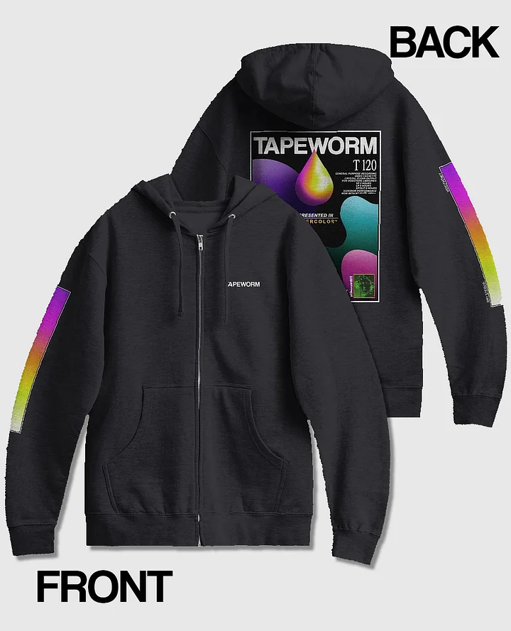 TAPEWORM VHS 1991 zipper backprint hoodie product image (1)