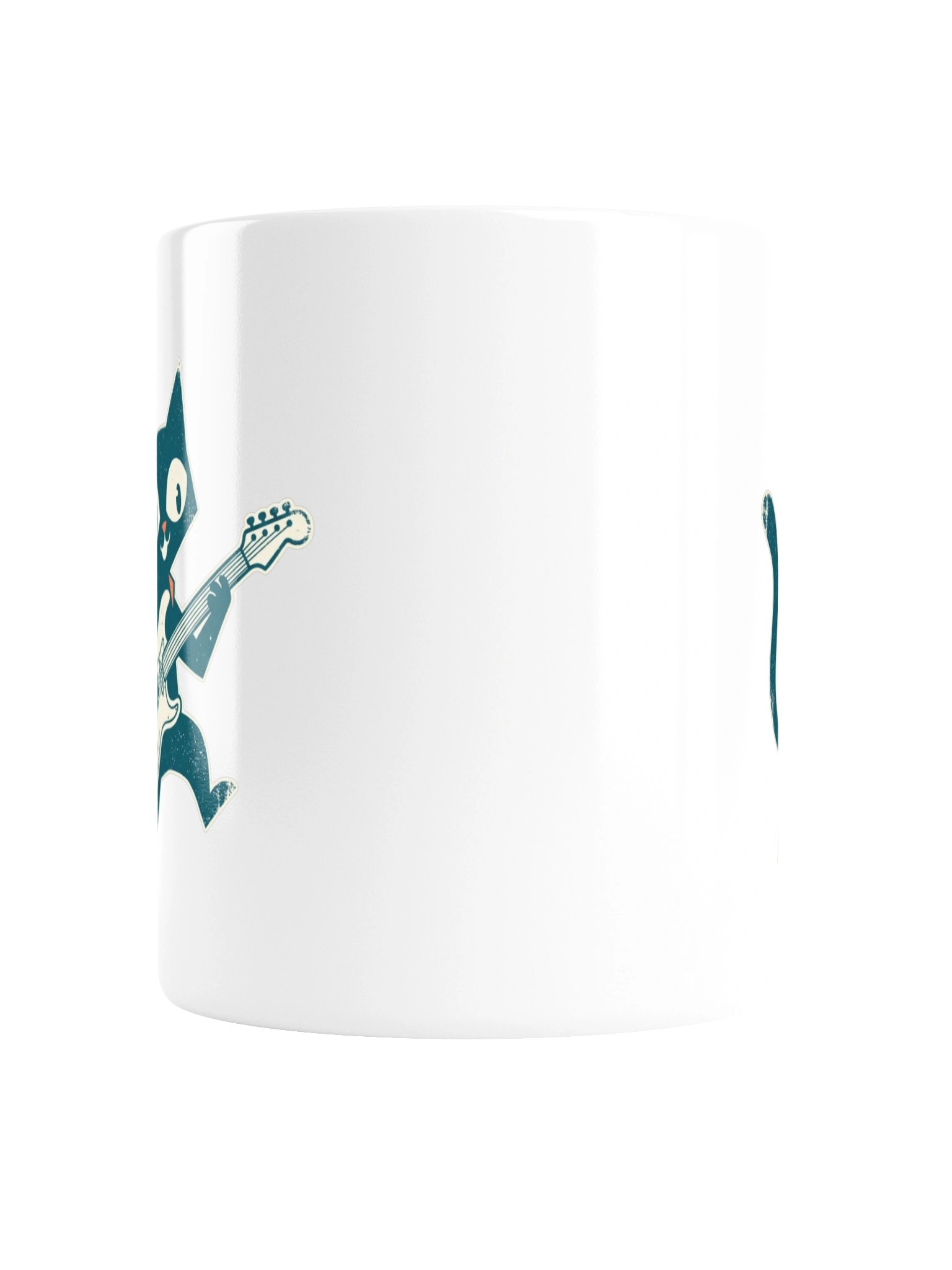 Retro Cat Playing Electric Guitar Mug – Vintage Rock Cat Coffee Mug, Funny Guitarist Gift for Cat Lovers product image (4)