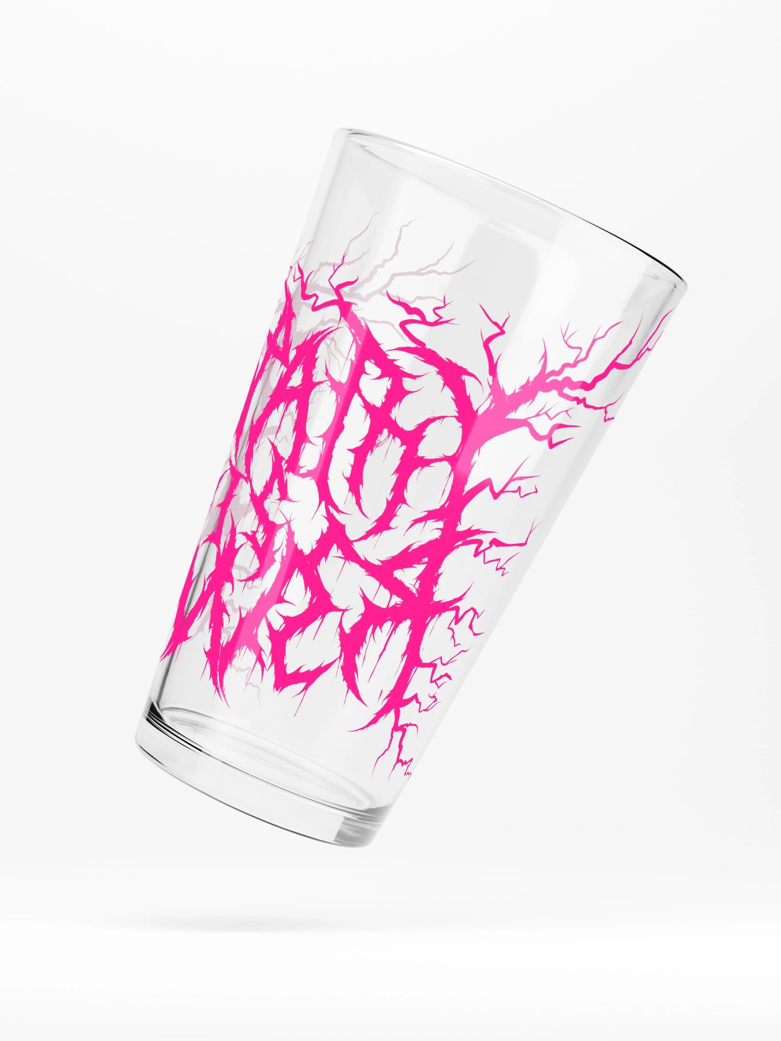 *NEW!* DEATH METAL Empathy is Power Pint Glass (Hot Pink) product image (5)