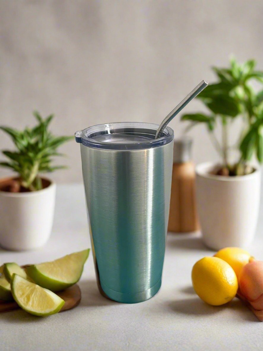 20Oz Personalized Tumbler Double Wall Vacuum with Lid and Straw product image (1)
