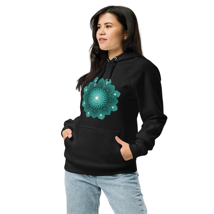 Turquoise Dot Mandala Unisex Eco Hoodie product image (1)