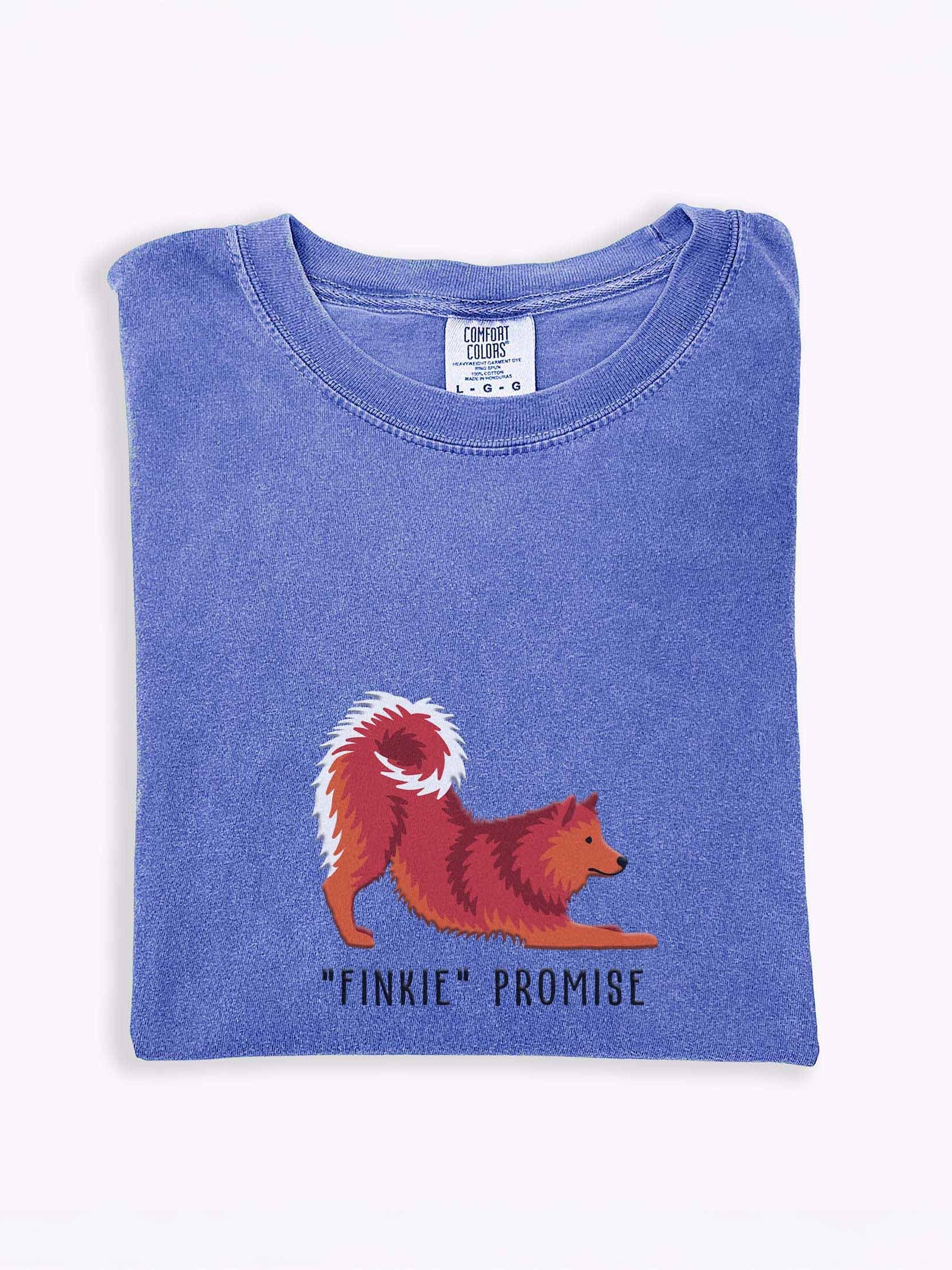 Finkie Promise T-Shirt(Embroidered) of a Finnish Spitz(Red) product image (1)